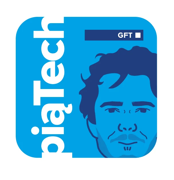 GFT PiaTech Podcast Logo with Marcin Kowalski