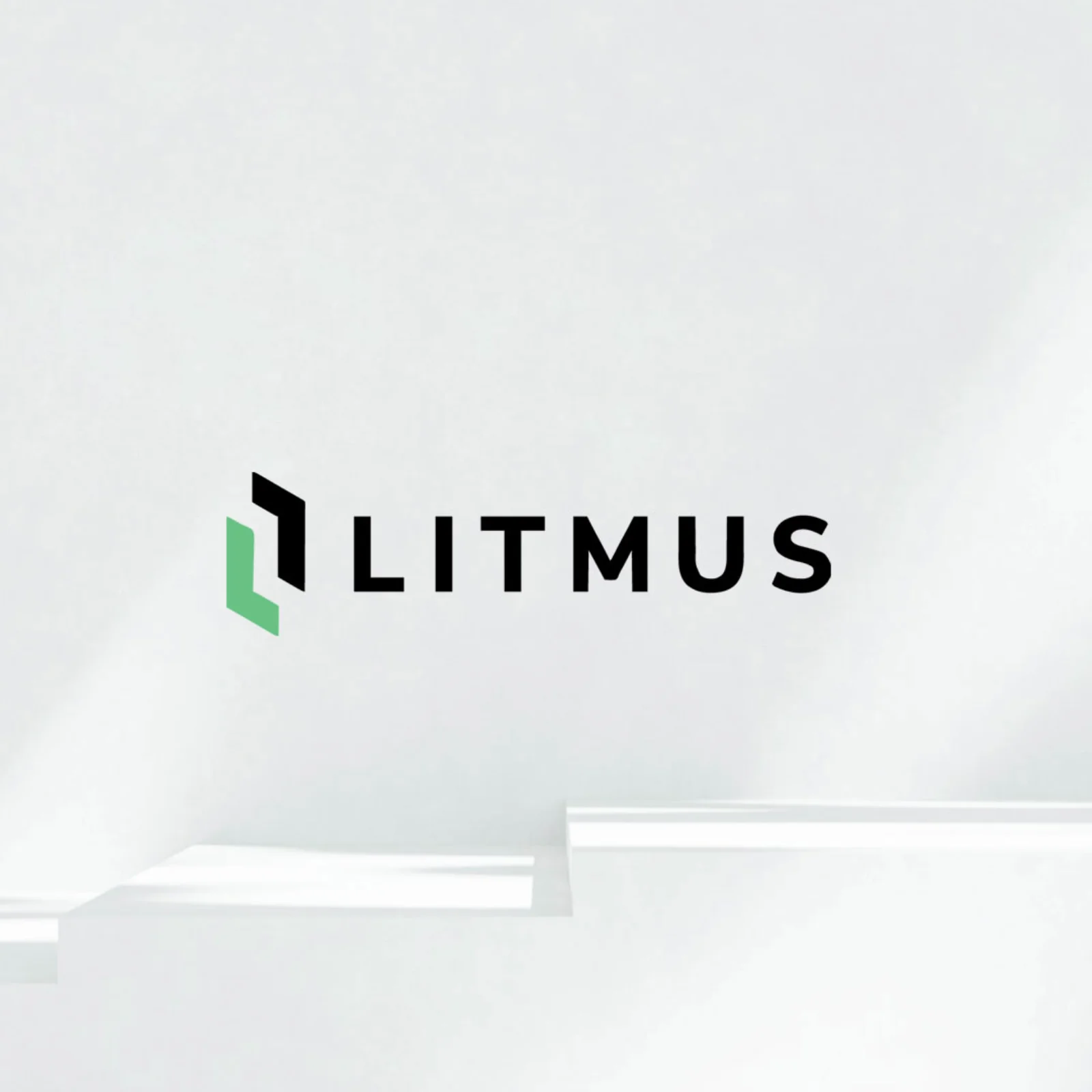 Litmus logo in black and green on a light background representing GFT’s partnership with Litmus.