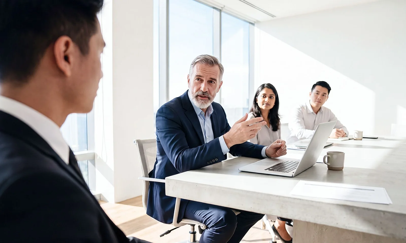 Cette image met en avant la collaboration stratégique, la prise de décision des dirigeants et l’alignement des équipes. Elle illustre comment les organisations utilisent les échanges, les outils numériques et le partage des connaissances pour stimuler l’innovation et soutenir leur croissance.