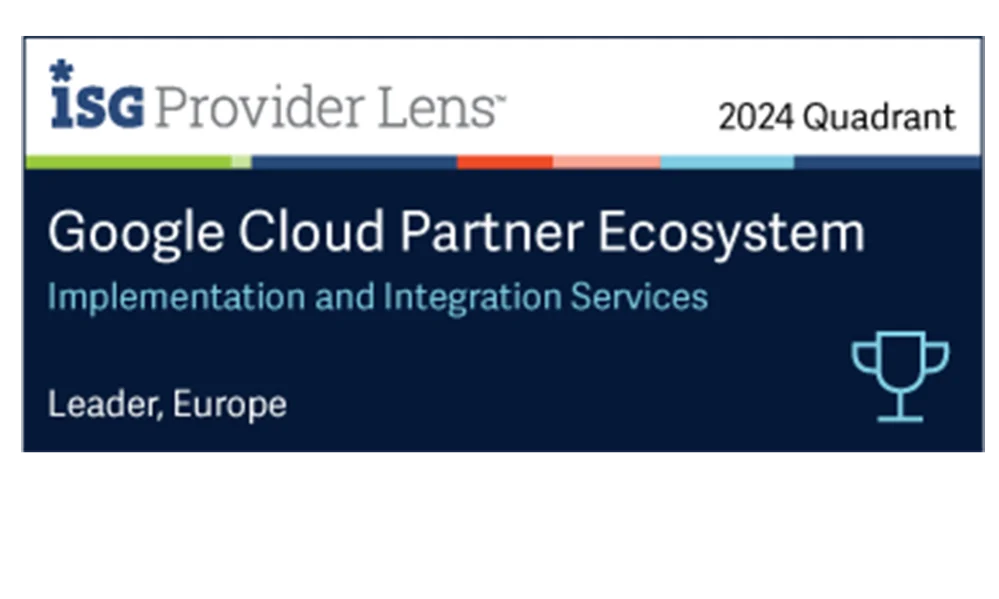 GFT récompensé en tant que leader de l'écosystème de partenaires Google Cloud pour les services de mise en œuvre et d'intégration par ISG Provider Lens™ 2024 en Europe.