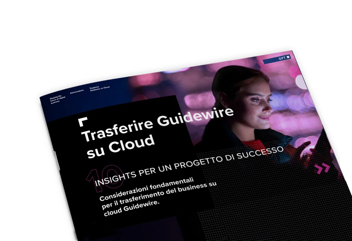 GFT Thought Leadership - ebook Guidewire to the cloud - Italian version - Mockup