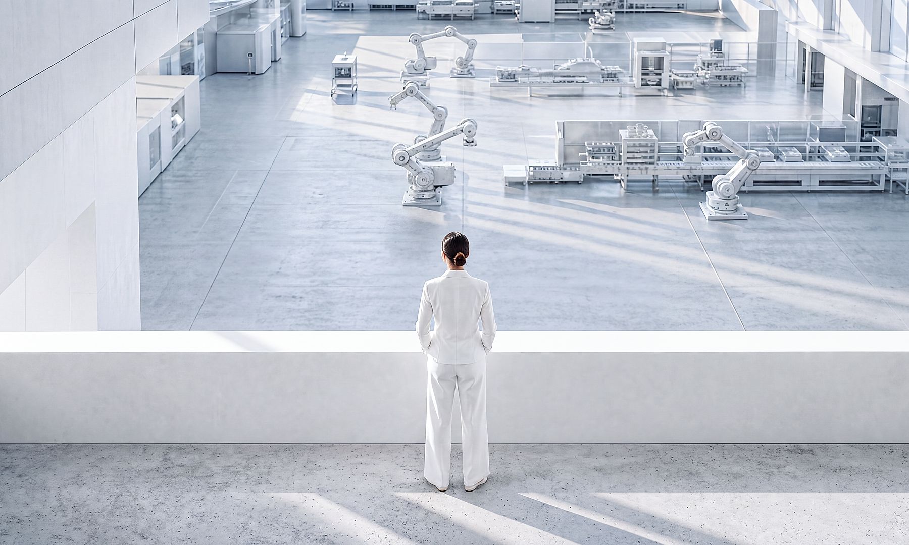 Visibilidade da manufatura inteligente e transformação digital industrial Esta imagem destaca manufatura inteligente, automação industrial e ambientes de produção conectados. Demonstra como robótica, visibilidade operacional em tempo real e tecnologias digitais ajudam organizações a otimizar processos, aumentar eficiência e acelerar a Indústria 4.0.