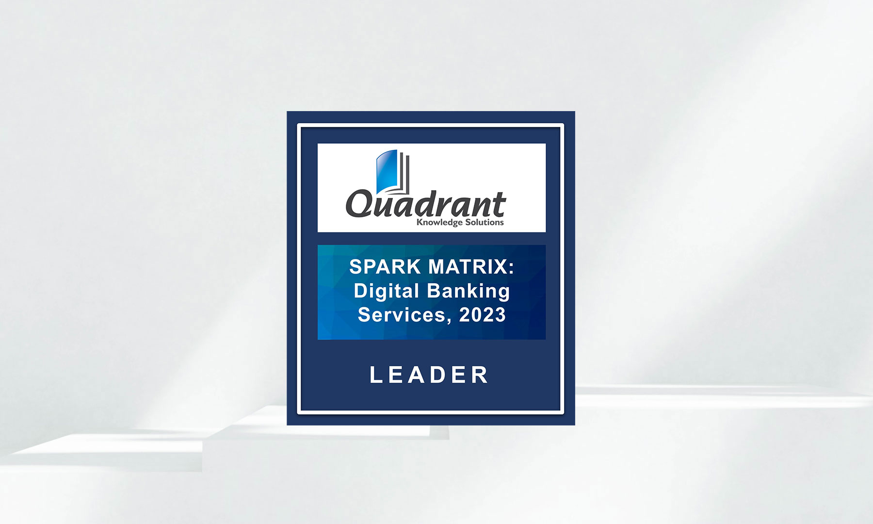 Quadrant Knowledge Solutions SPARK Matrix 2023 badge recognizing GFT as a Leader in Digital Banking Services