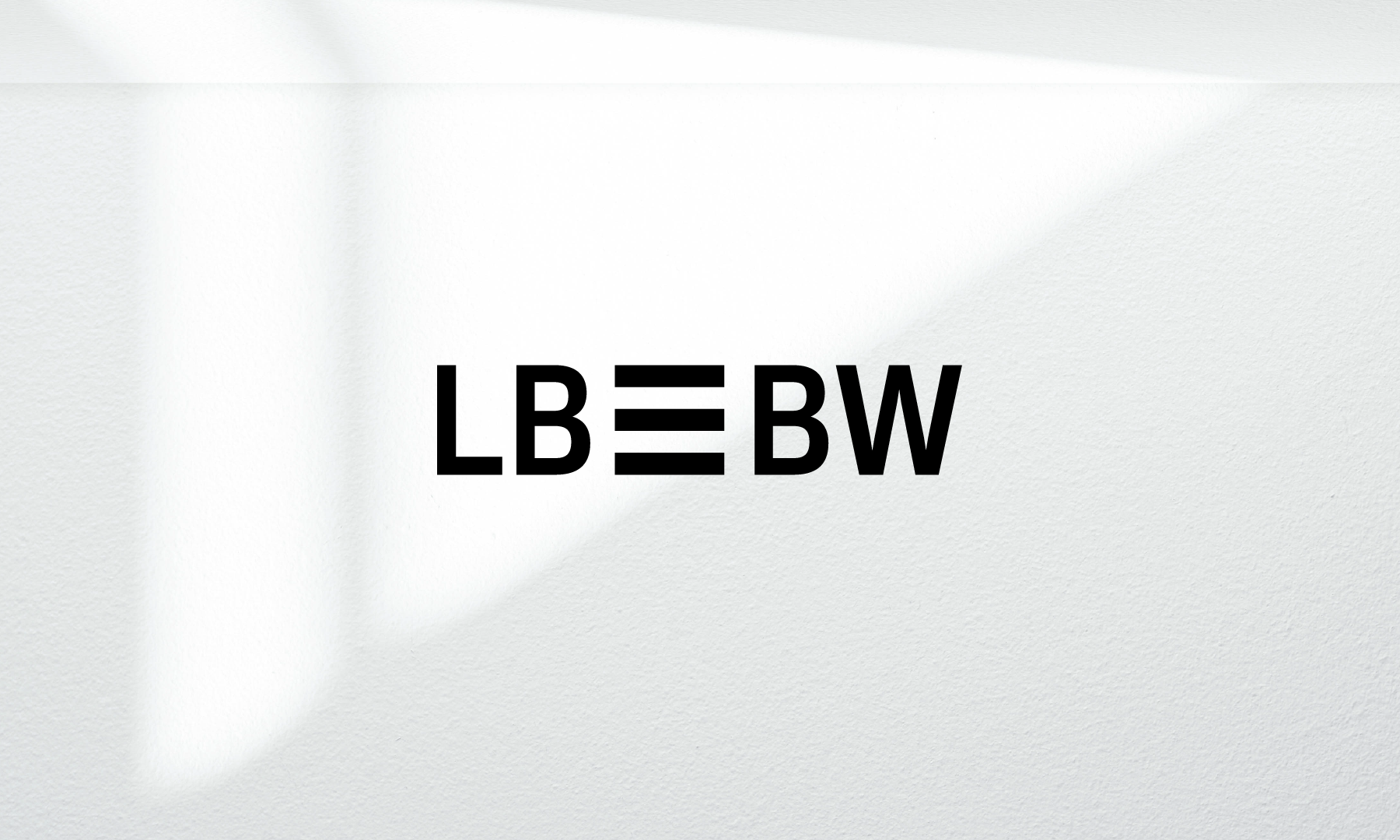 LBBW logo in black and white, corporate finance and banking identity.