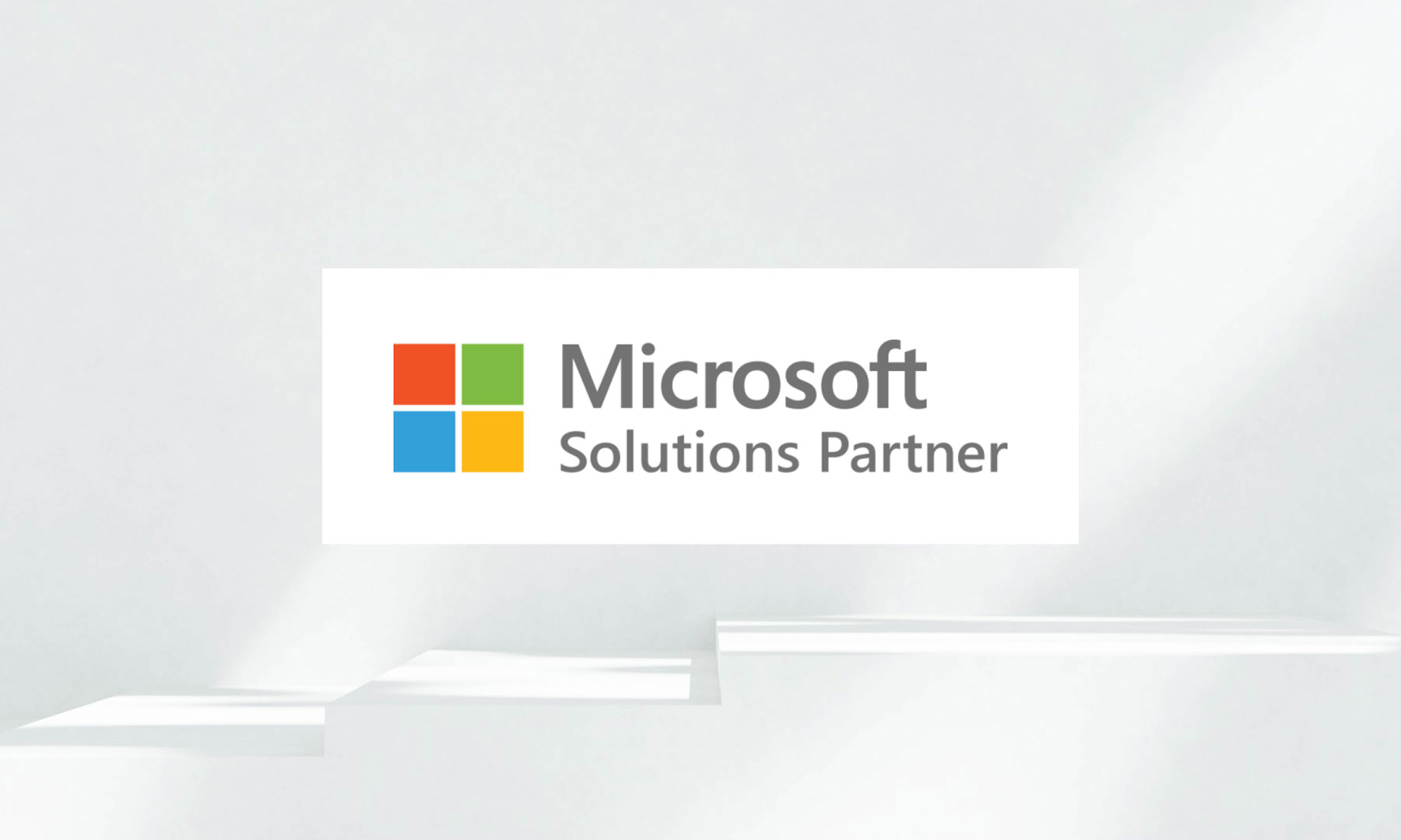 Microsoft Solutions Partner Badge Microsoft Solutions Partner badge displaying the Microsoft logo with colored squares and the text “Solutions Partner.”
